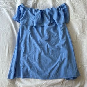 French Connection off shoulder baby blue dress, size Medium
